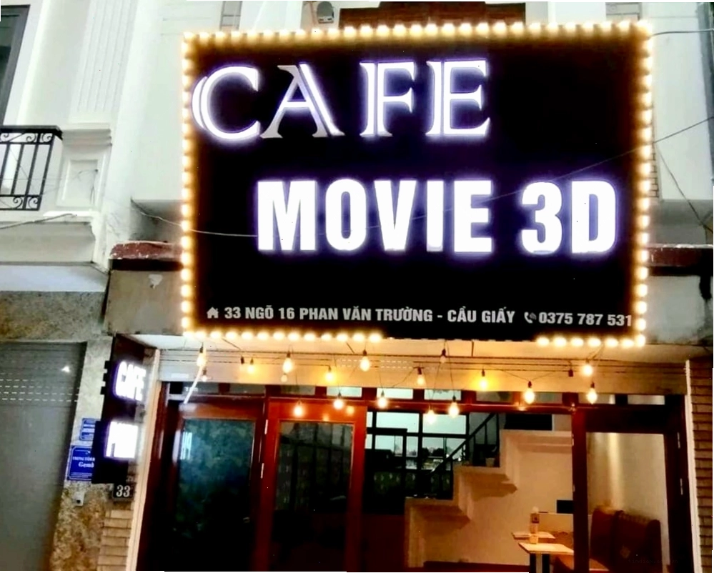 Phòng của quán Cafe Phim Phan Văn Trường có sức chứa lên tới 20 người.