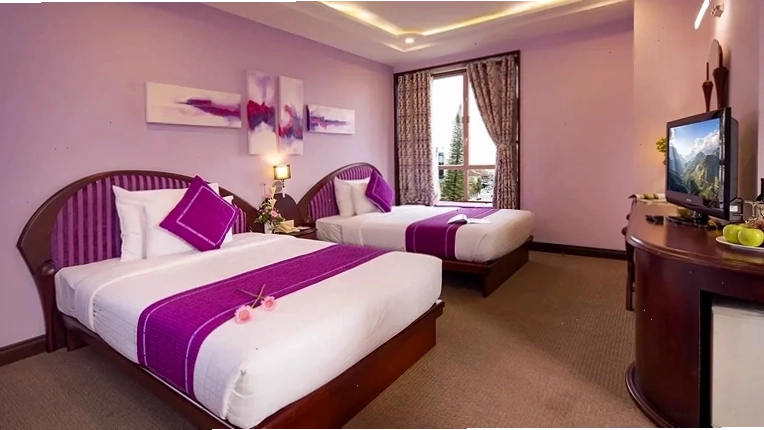 Phòng Deluxe City View Twin tại TTC Hotel Đà Lạt