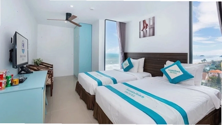 Phòng Deluxe Twin hướng biển tại Annata Beach Hotel