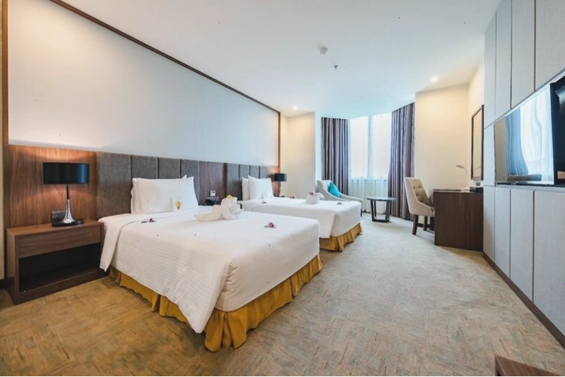 Phòng Deluxe Twin với hai giường đơn tiện lợi
