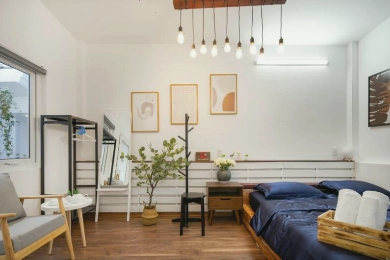 Phòng Double Room hiện đại tại My Little Pig Home