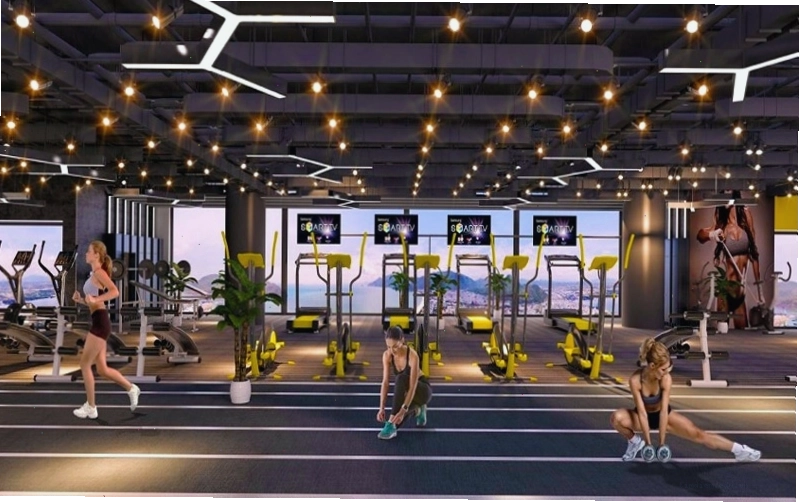 Phòng gym hiện đại trong TMS Quy Nhơn