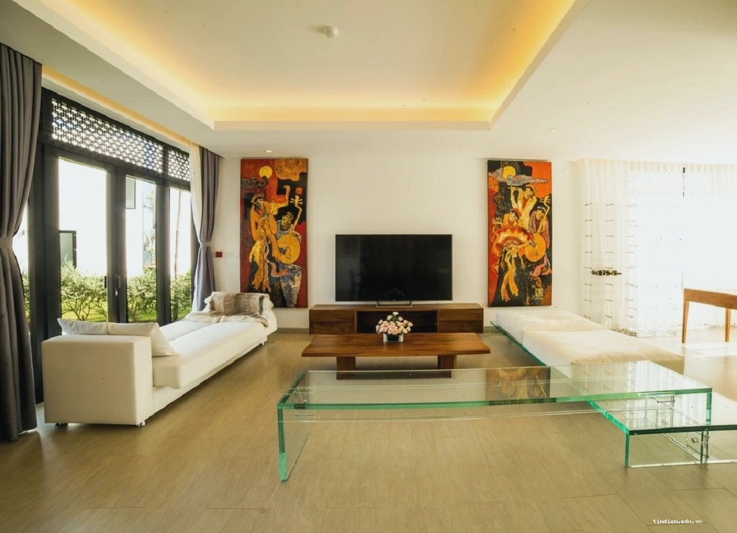 Phòng khách của một biệt thự tại Saint Simeon Resort & Spa