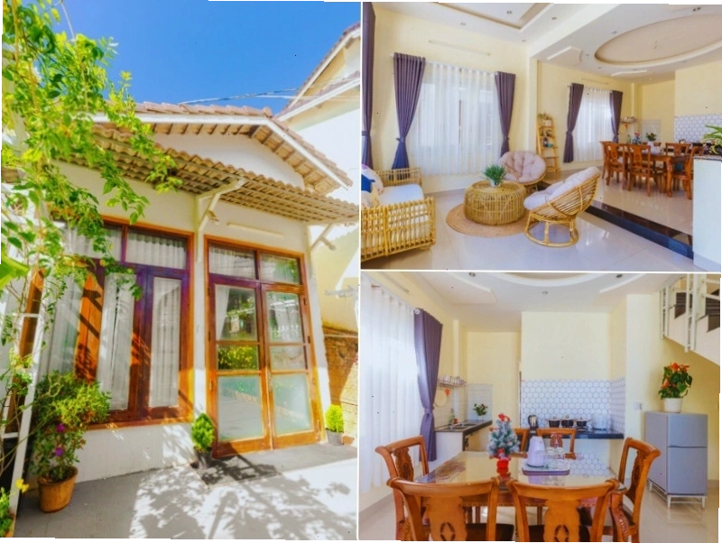 Phòng khách và bếp tại Soulmate Homestay, Đà Lạt