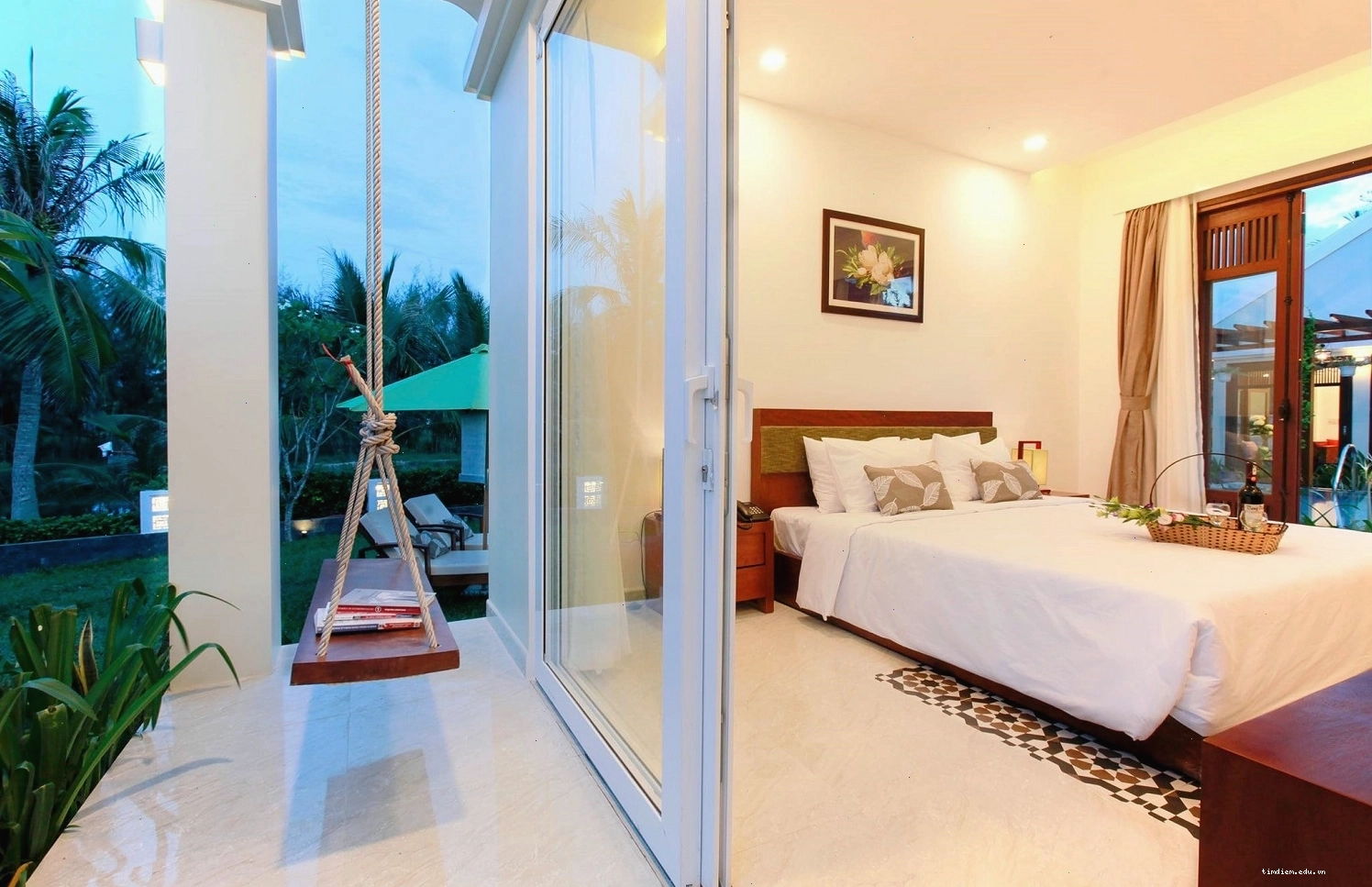 Phòng nghỉ được trang trí tỉ mỉ tại Green Boutique Villa