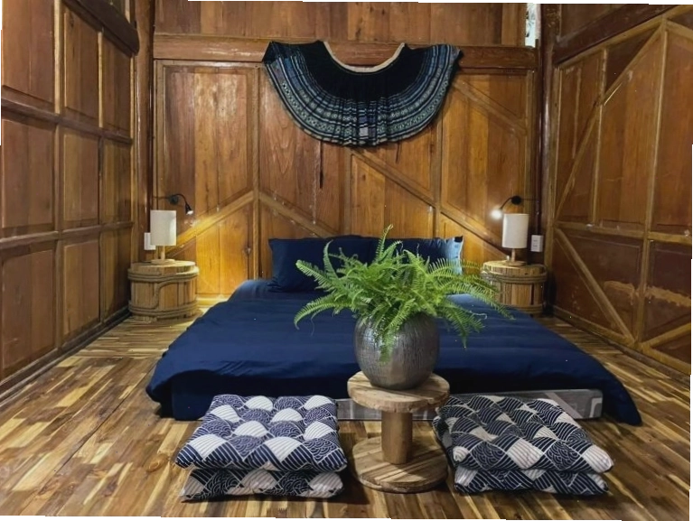 Phòng nghỉ sang trọng tại Du Già Mường Trà Homestay