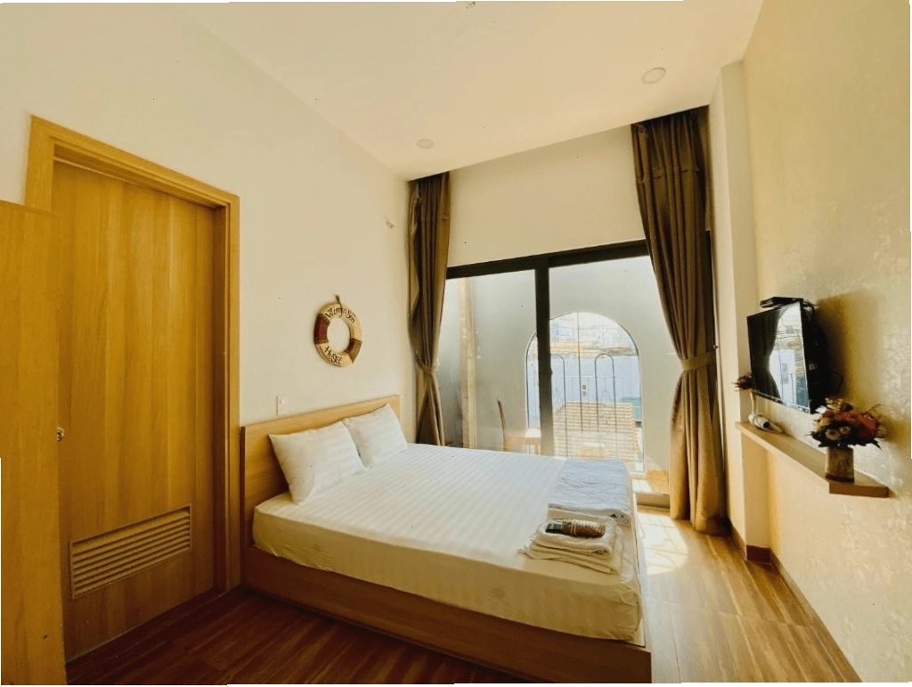 Phòng nghỉ tiện nghi tại Vitamin Sea Homestay Nha Trang