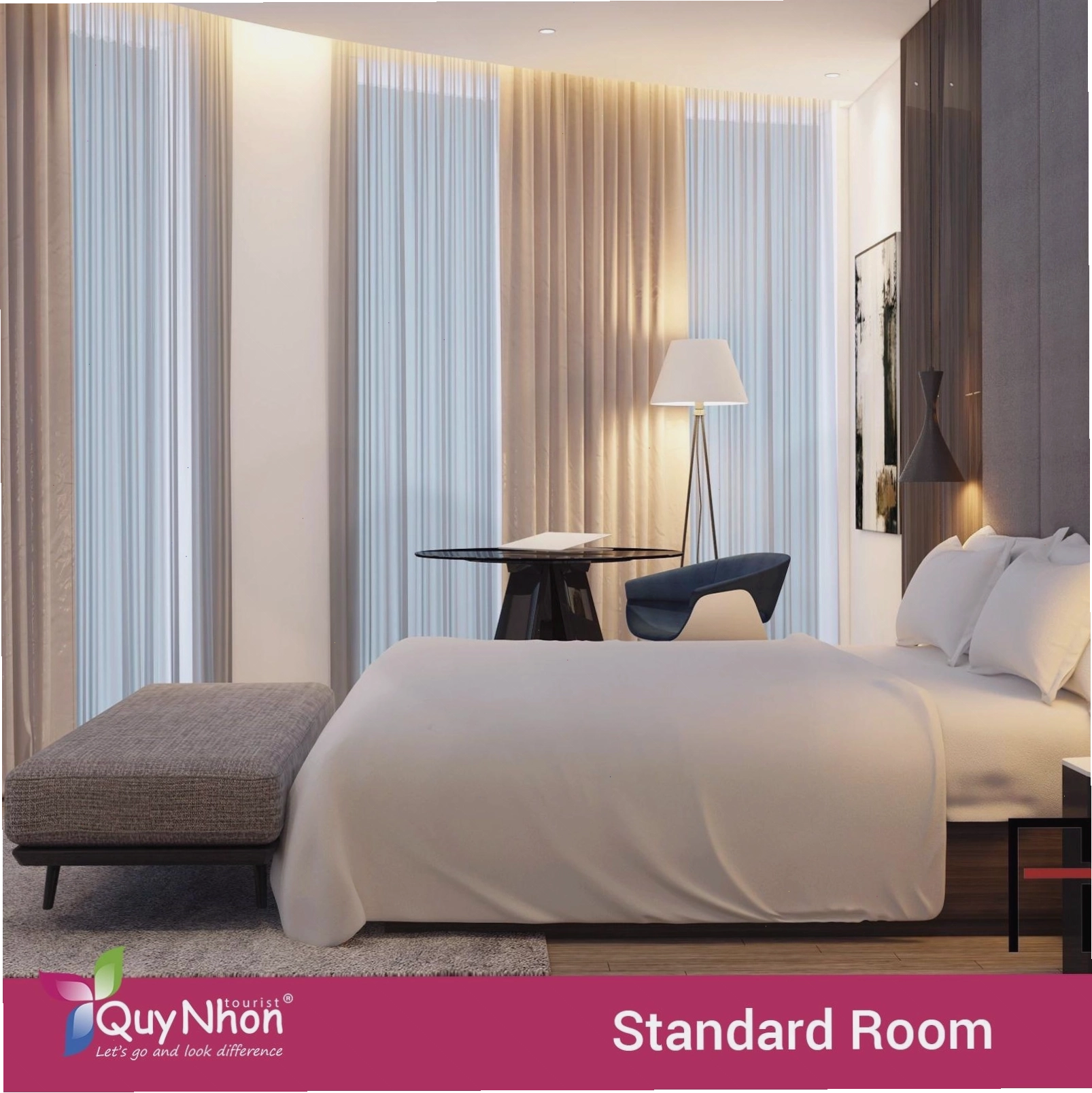 Phòng Standard tại Meria Hotel Quy Nhơn - không gian sang trọng, tinh tế