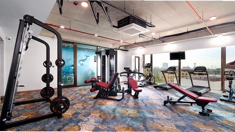 Phòng tập gym hiện đại tại khách sạn