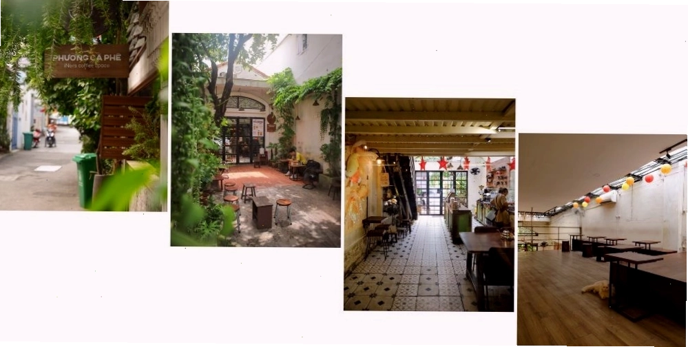 Phường Cà Phê với không gian rustic và vintage gần đường ray xe lửa