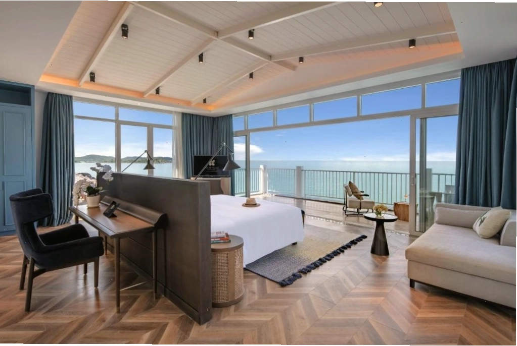 Premier Village Phu Quoc Resort nhìn từ trên cao với các biệt thự hướng biển