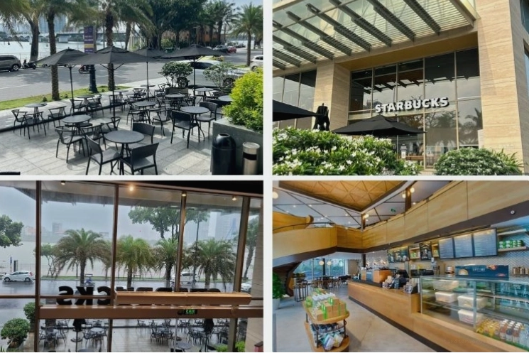 Quán cafe view xịn ở Đà Nẵng - Starbuck với không gian hiện đại