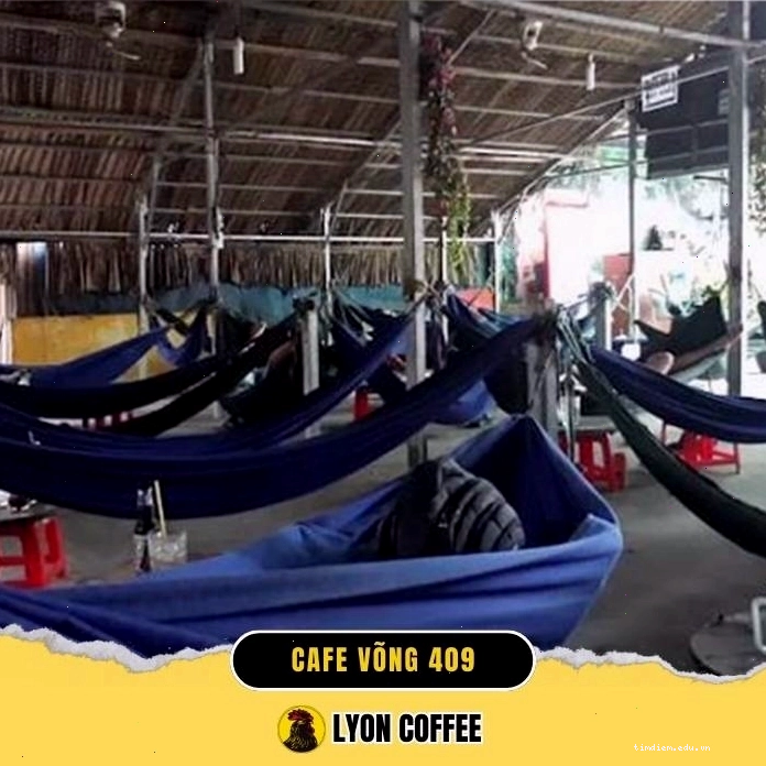 Quán cafe võng 409 Nguyễn Oanh với nhiều võng và quạt gió