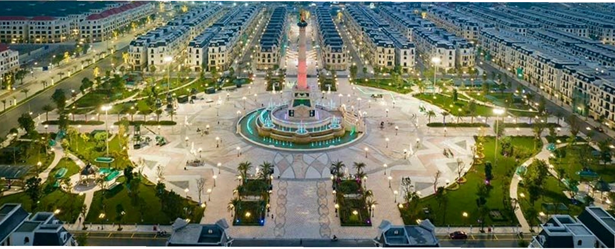 Quảng trường trung tâm tại Vinhomes Ocean Park 2