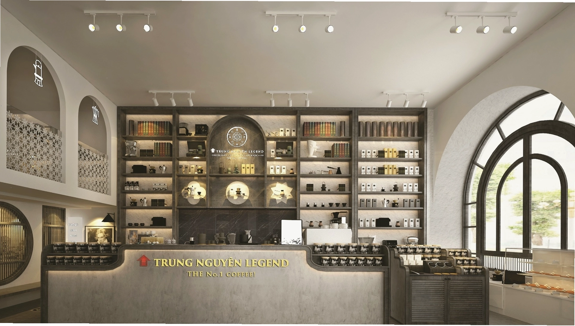 Quầy bar tại Trung Nguyên Legend 80 Đồng Khởi