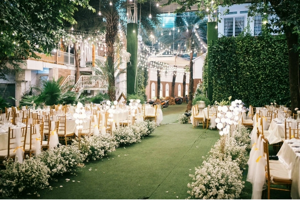 Sảnh tiệc ngoài trời Đồng Xanh Wedding