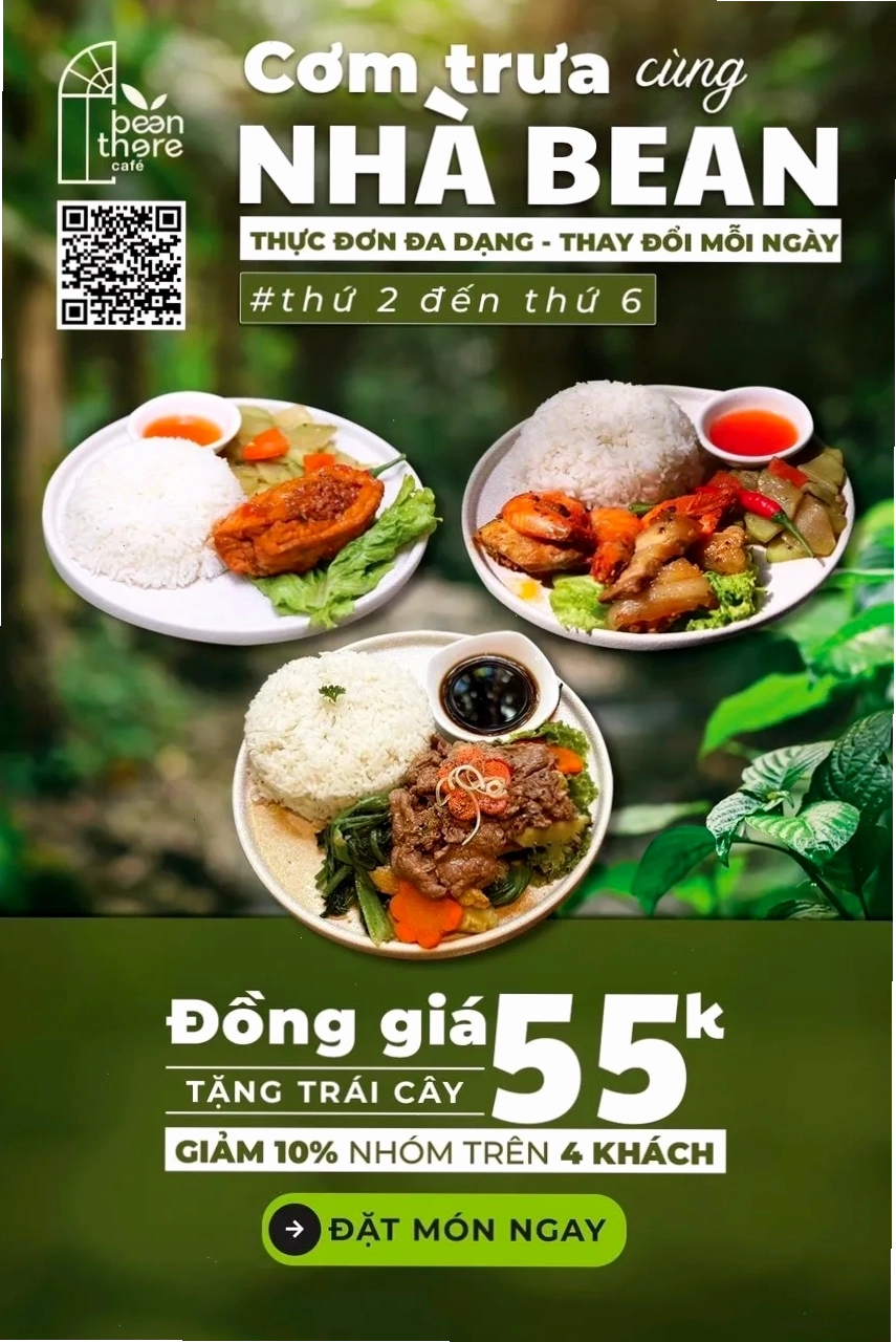 Set menu cơm trưa hấp dẫn tại Beanthere Cafe II