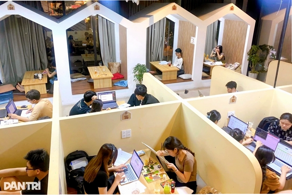 Sinh viên học tập tại quán cafe 24/7 Đà Nẵng