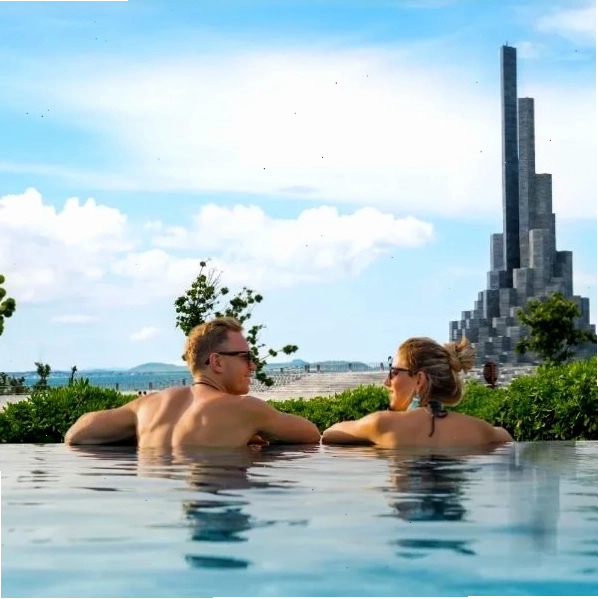 Stelia Beach Resort với kiến trúc độc đáo và bãi biển riêng