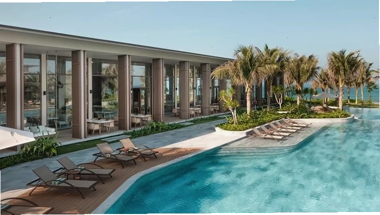 Studio một phòng ngủ tại The Ocean Villas Quy Nhơn hướng hồ bơi