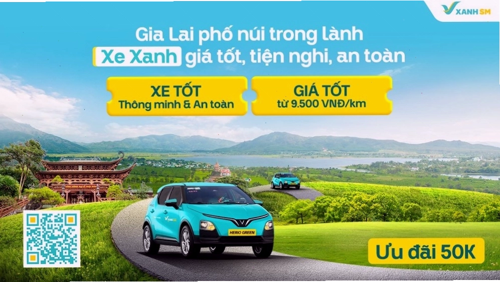 Sử dụng Xanh SM để di chuyển tiện lợi tại Gia Lai