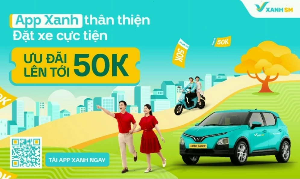 Sử dụng Xanh SM taxi để di chuyển tiện lợi và nhanh chóng đến suối khoáng Kim Bôi