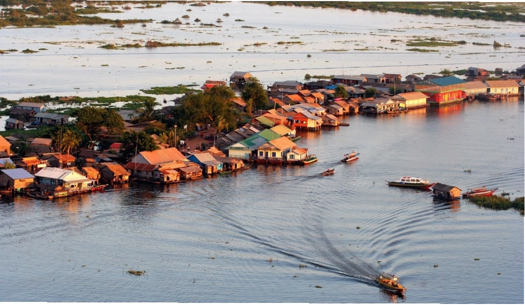 Sự thay đổi dòng chảy của Biển Hồ Tonle Sap theo mùa