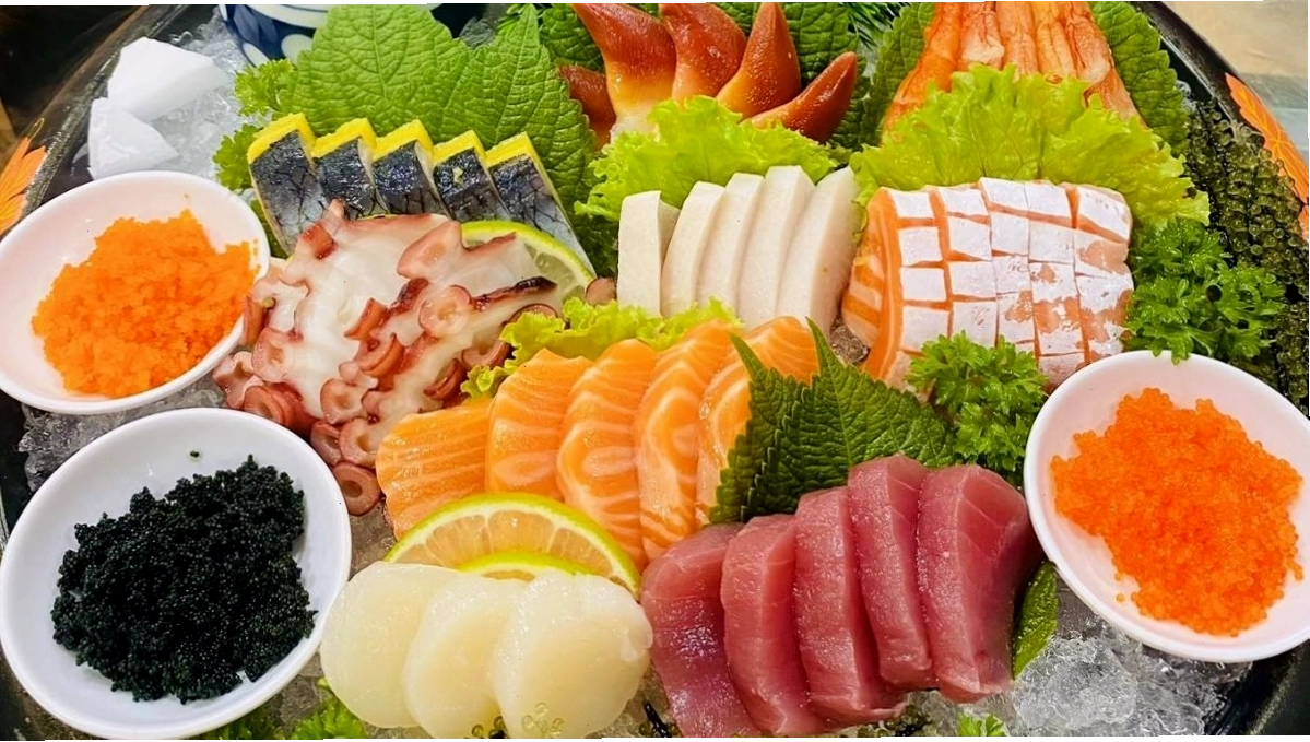 Sushi tươi ngon tại Thiên Du Sky Sushi