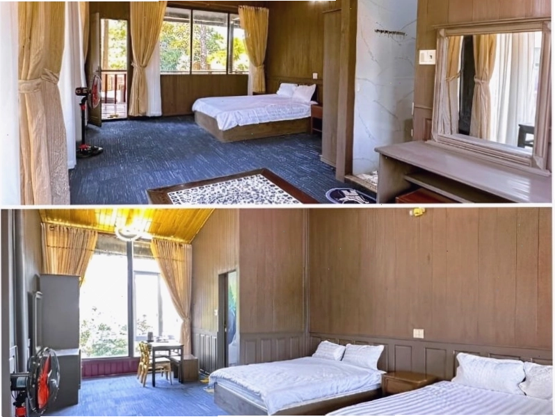 Thiết kế sang trọng của phòng Deluxe tại Henisi Homestay
