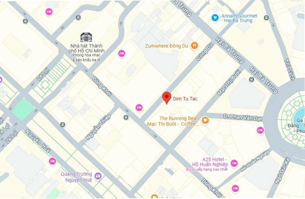 Thông tin về địa chỉ nhà hàng Dim Tu Tac tại Quận 1, Phường Bến Nghé, TP. HCM