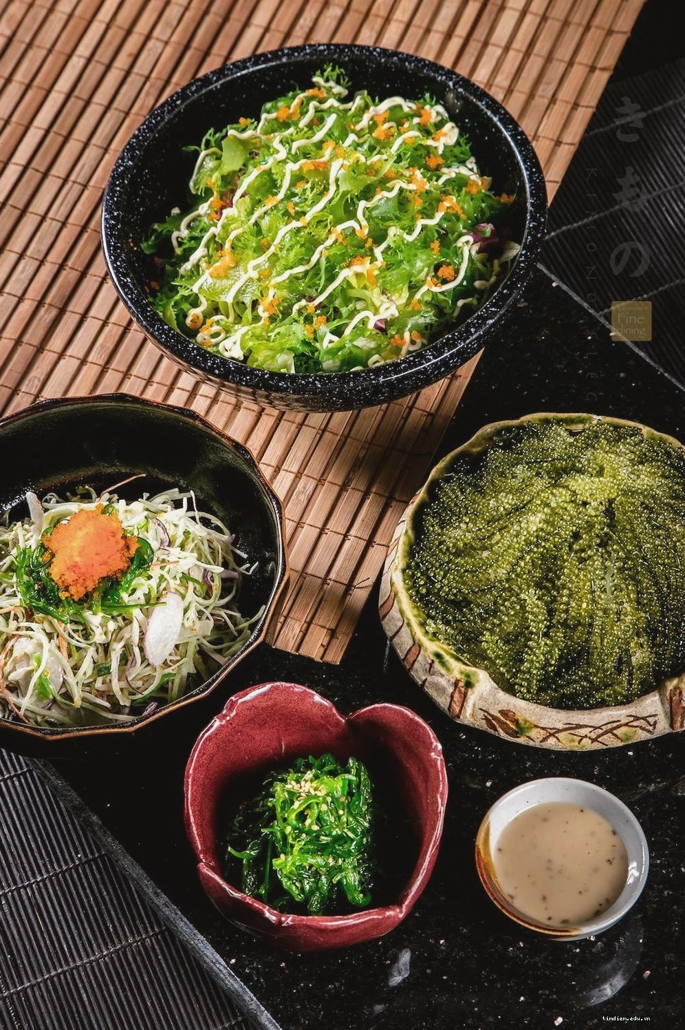 Thực đơn đa dạng của nhà hàng Kimono