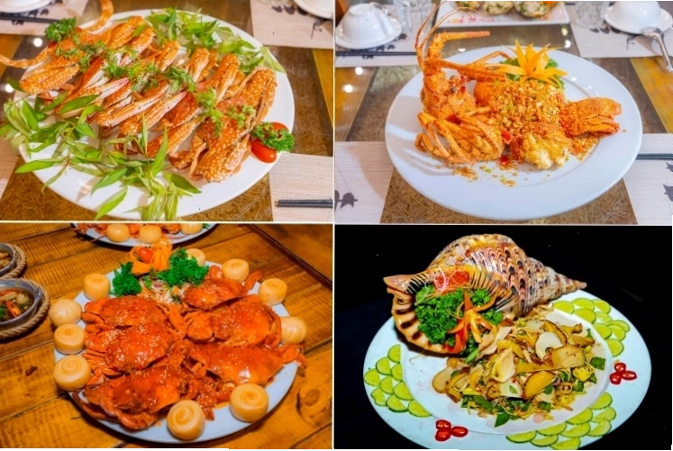 Thực đơn đa dạng tại nhà hàng hải sản
