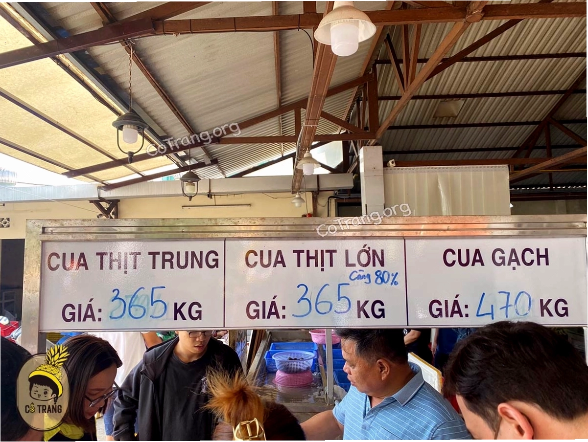 Thực đơn món ăn tại Nhà hàng Phong Cua 2