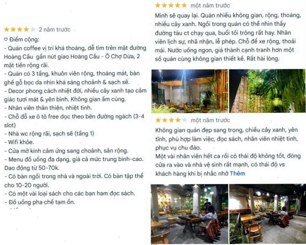 Thực khách đánh giá cao cách trang trí của Foglian Coffee