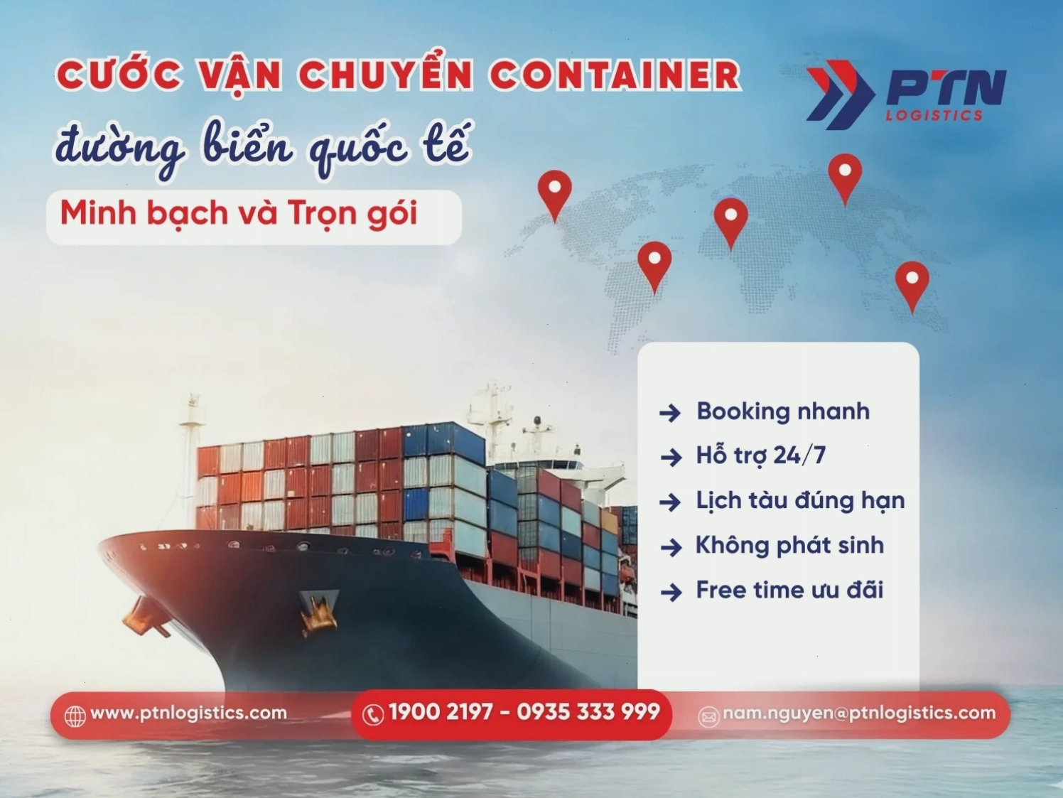 Tìm hiểu bảng giá cước vận chuyển container đường biển quốc tế