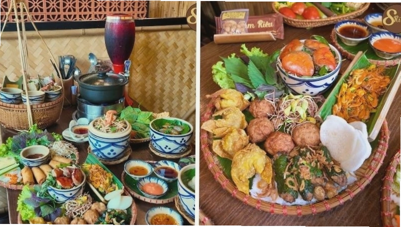 Tô bún riêu hấp dẫn tại Tám Riêu