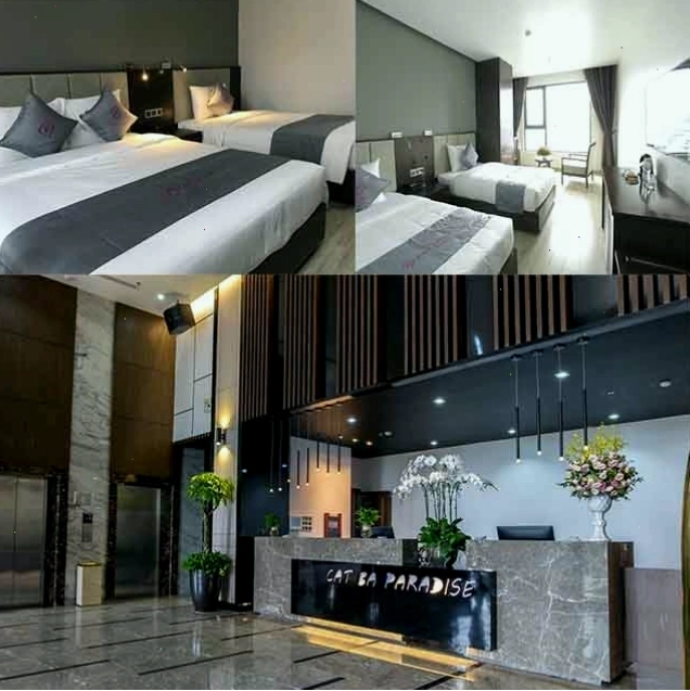 Tòa nhà Khách sạn Paradise Cát Bà nhìn từ bên ngoài