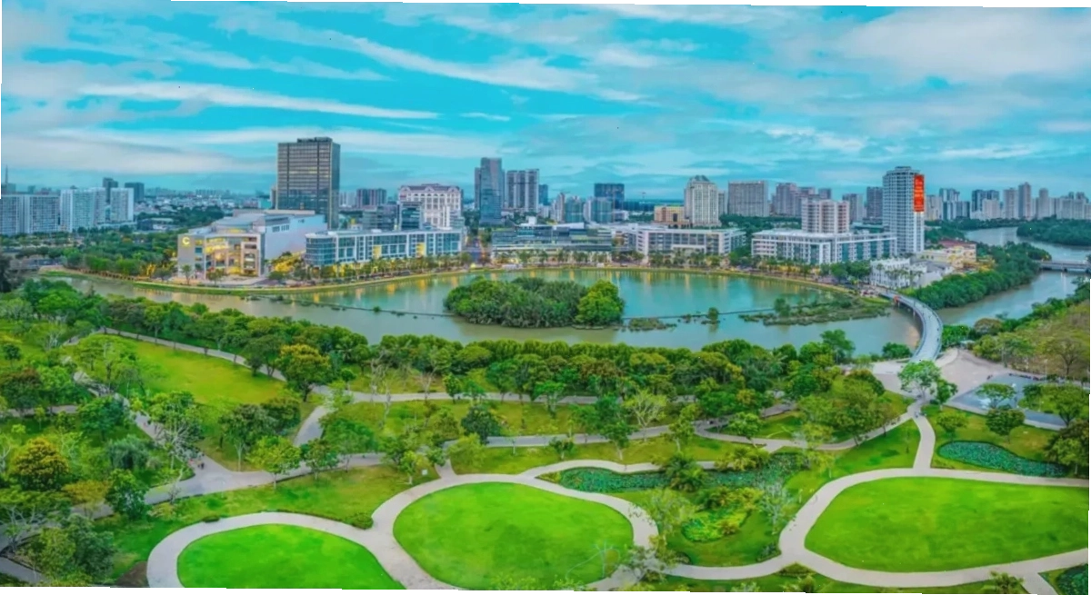 Toàn cảnh Công viên Nam Viên nhìn từ trên cao
