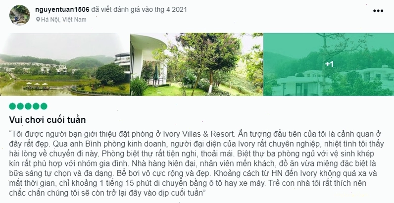 Toàn cảnh Ivory Villas & Resort nhìn từ trên cao