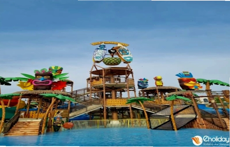 Toàn cảnh khu vui chơi nước sôi động tại Tropicana Park Hồ Tràm