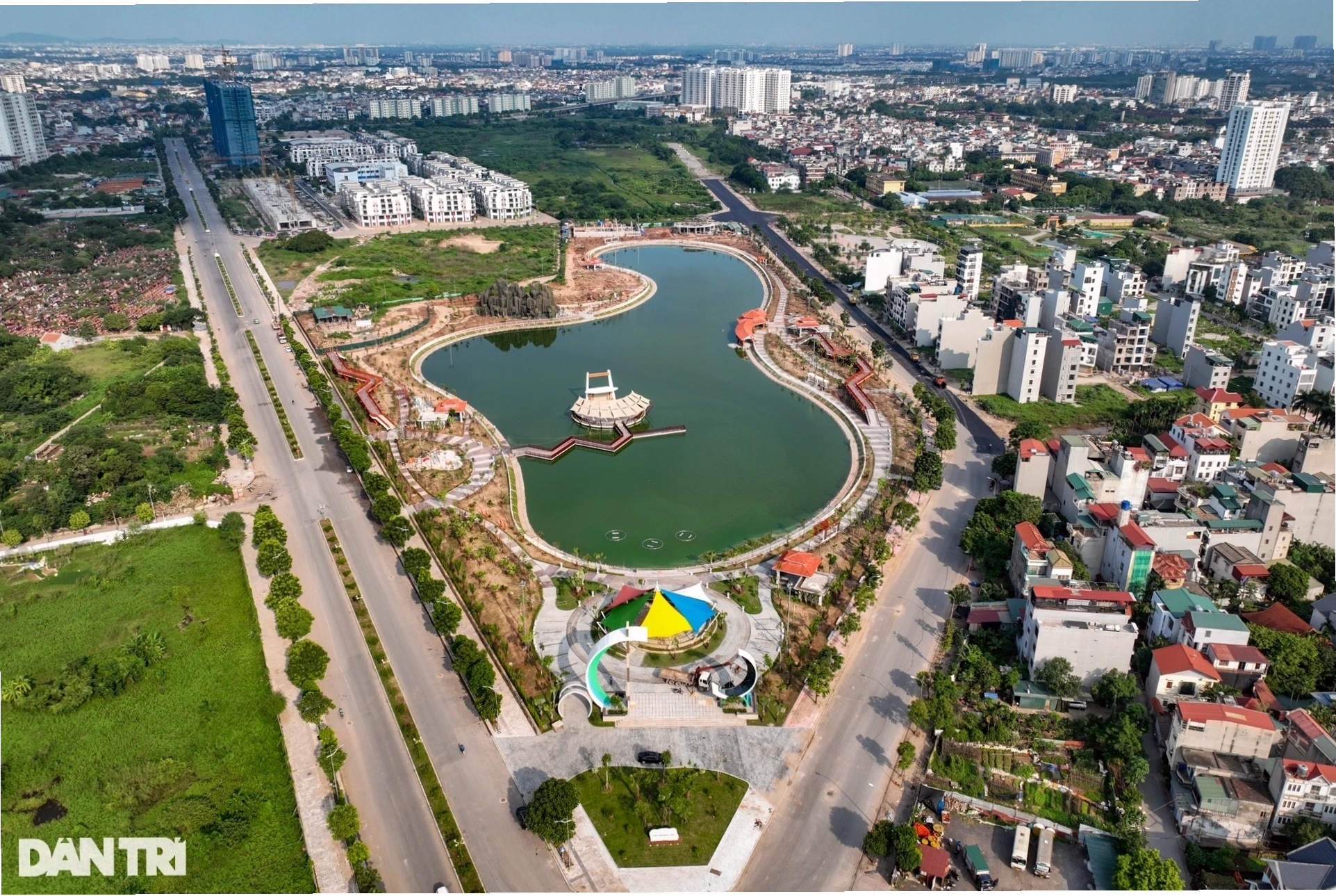 Tổng quan Công viên Ngọc Thụy quận Long Biên sau khi hoàn thành giai đoạn đầu