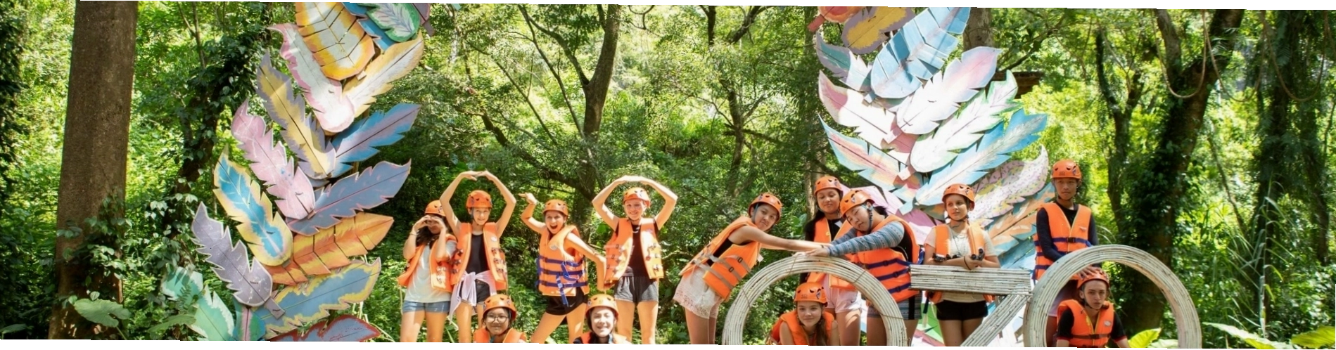 Tổng quan Công viên Ozo Quảng Bình với hệ thống cầu gỗ và cây xanh bao phủ