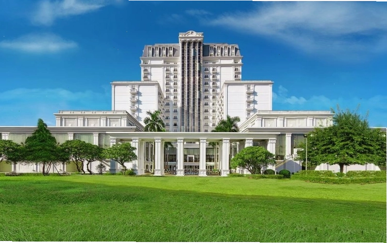 Tổng quan Khách sạn Indochine Palace Huế lung linh về đêm