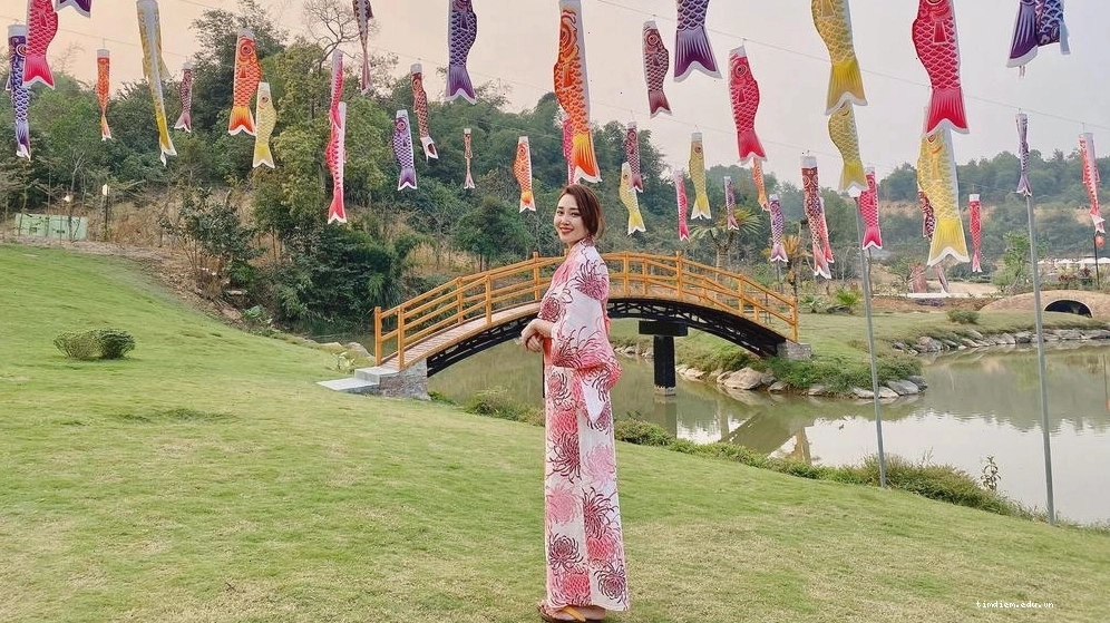 Trải nghiệm mặc Yukata tại Hasu Village Hòa Bình