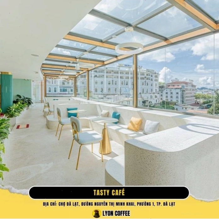 Trang trí theo chủ đề thiên nhiên tại quán cafe ăn sáng view đẹp tại đà lạt