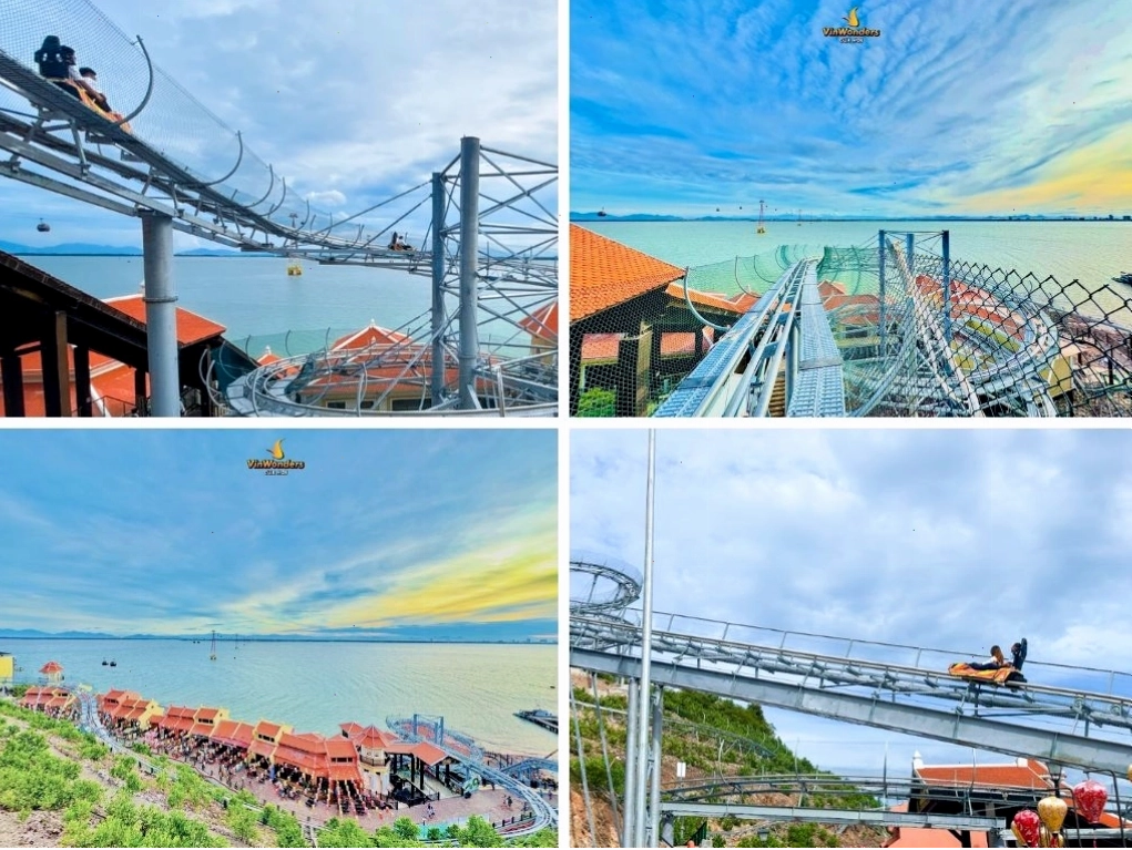 Trò chơi trượt núi mạo hiểm tại VinWonders Cửa Hội
