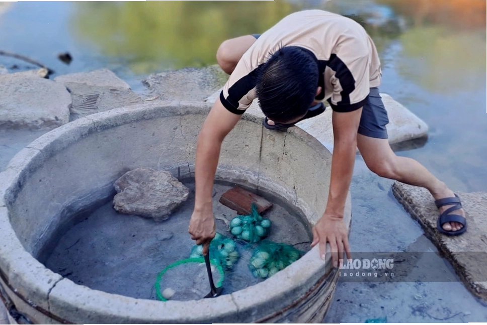 Trứng gà được luộc chín sau khi ngâm trong suối nước nóng