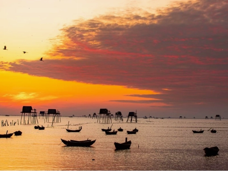 Vẻ đẹp rực rỡ của biển Thái Bình với cát trắng và nước biển xanh ngắt