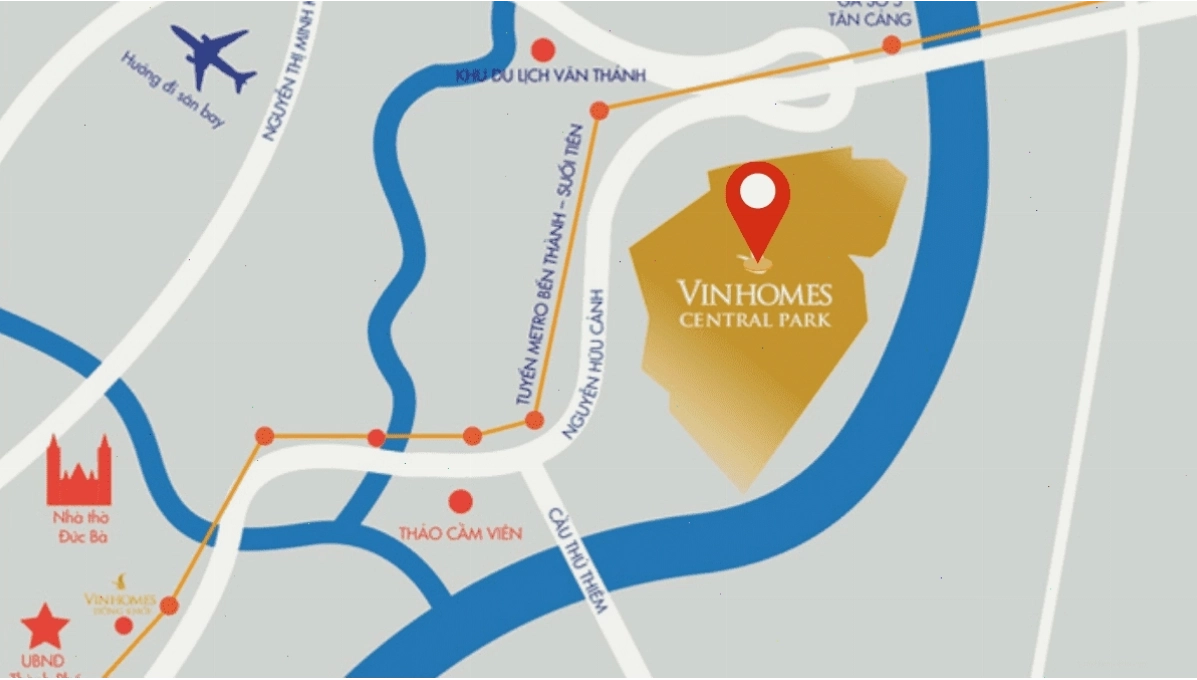 Vị trí đắc địa của công viên Landmark 81 bên sông Sài Gòn