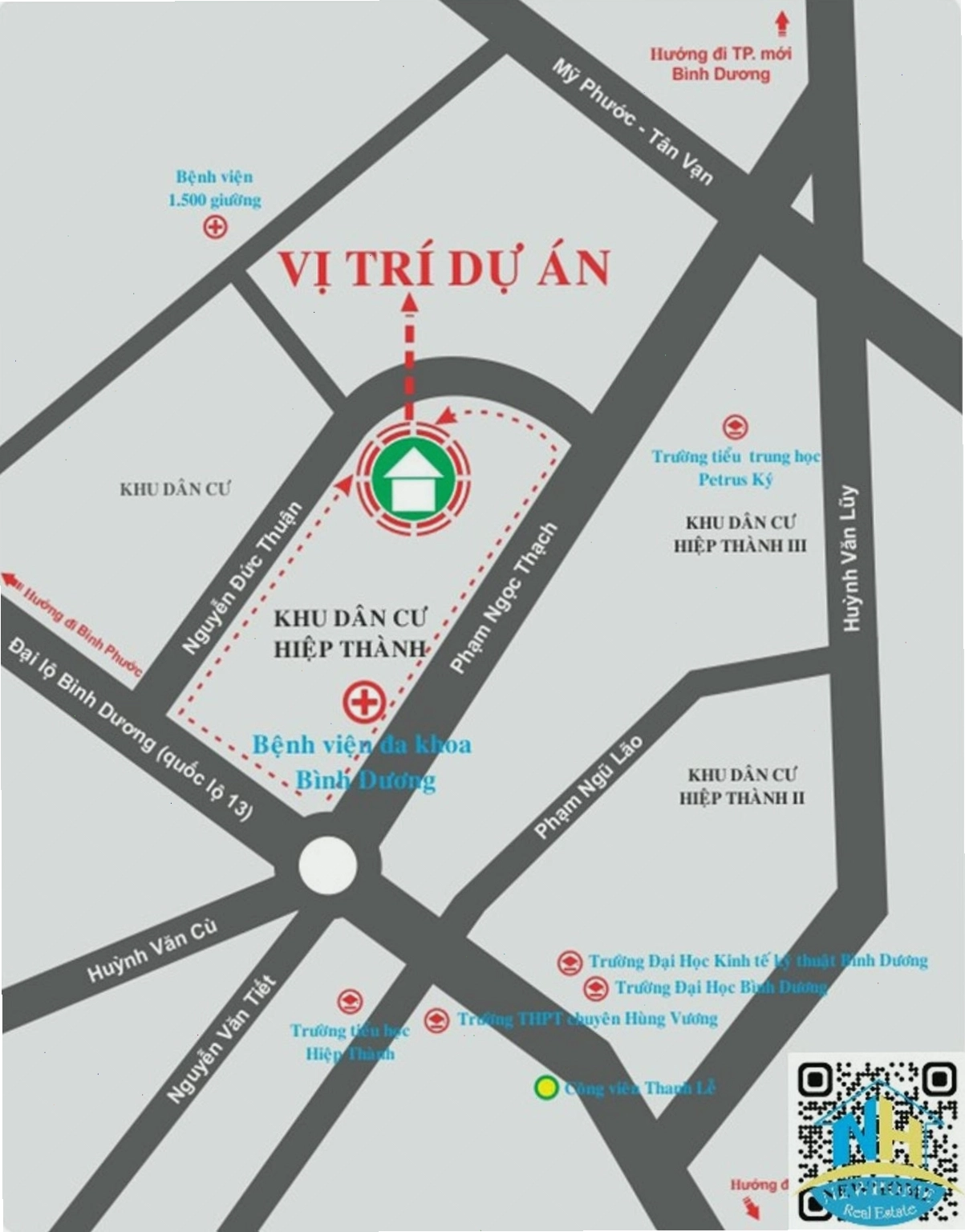 Vị trí Khu Dân Cư Hiệp Thành III